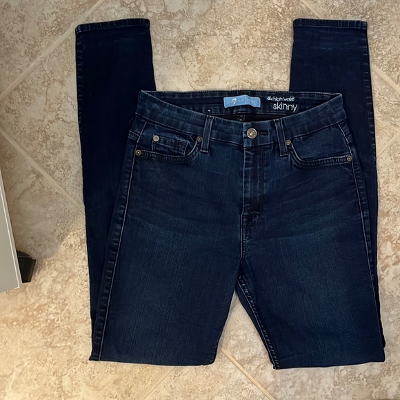 7 for all mankind high waist skinny size 27 jeans - Picture 5 of 9